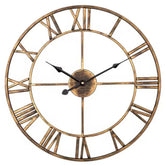 Rustica - 40 cm Antieke Metalen Wandklok met Romeinse Cijfers